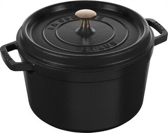 Cast Iron Dutch Oven 5-qt Tall Cocotte, Made in France, Serves 5-6, Matte Black