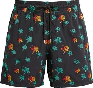 Fish Print Swim Shorts