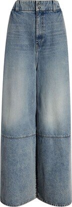 Isla high-rise wide-leg jeans