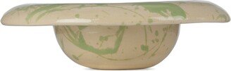 BOMBAC Off-White & Green Splatter Big Bowl