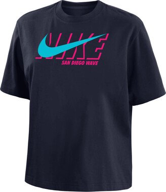 San Diego Wave Women's Soccer T-Shirt in Blue