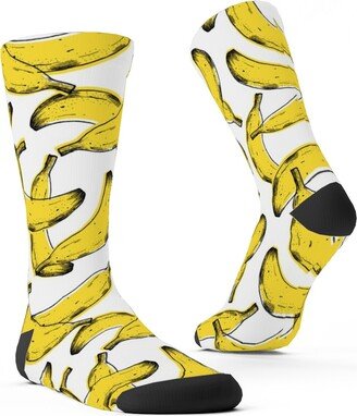 Socks: Banana Custom Socks, Yellow