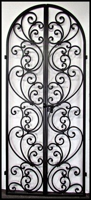 Tuscany Iron Wine Cellar Double Door - 29.75 By 96