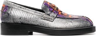 Snakeskin Leather Loafers