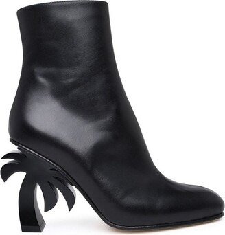 Palm-Heel Side Zipped Ankle Boots