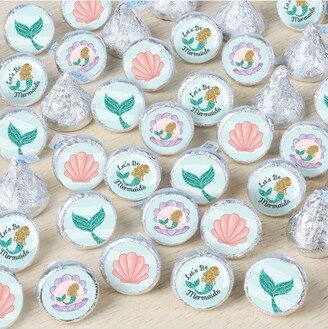 Big Dot of Happiness Let's Be Mermaids - Baby Shower or Birthday Party Small Round Candy Stickers - Party Favor Labels - 324 Count