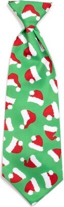 The Worthy Dog Santa Hats Neck Tie Adjustable Collar Attachment Accessory - Green - S