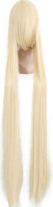 Unique Bargains Wigs Wigs for Women 51 Beige with Wig Cap