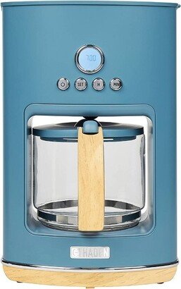 Dorchester 10-Cup Capacity Programmable Retro Style Countertop Drip Coffee Maker Machine with LCD Display, Delay Brew, and Auto-Off, Stone Blue