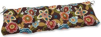 Pillow Perfect Outdoor Annie Chocolate Blown Bench Cushion