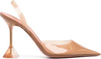 Holli Glass 95mm slingback pumps