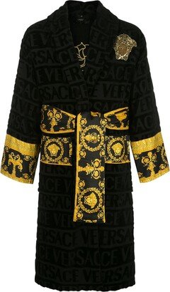 Medusa sequin-embellished bathrobe