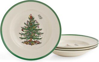 Christmas Tree Soup Plates, Set of 4 - 9 Inch