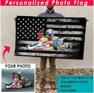 Go Kart Karting Personalized Flag, Cool Gifts For Lovers, Racers Gifts, Dirt Racing, Flag | Americanflag02