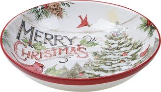 Evergreen Christmas Serving Bowl, Multicolored