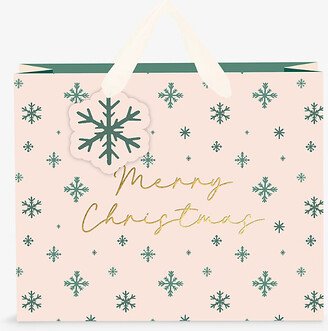 Selfridges Edit Snowflakes Foiled Medium Gift bag 27cm x 33cm