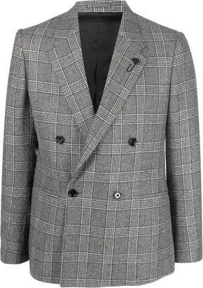 Prince-Of-Wales double-breasted blazer