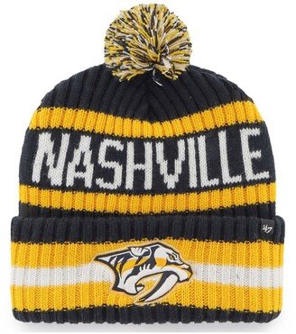 Men's Navy Nashville Predators Bering Cuffed Knit Hat with Pom