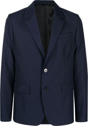 Notched-Lapels Single-Breasted Blazer-AB