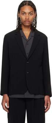 Black Single-Breasted Blazer-AA