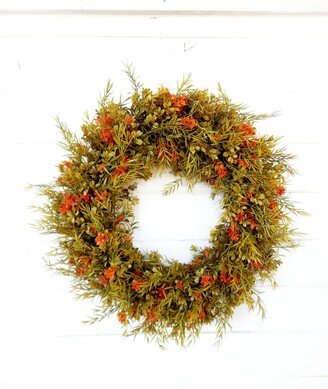 Fall Door Wreath-Fall Home Decor-Autumn Wreath-Fall Boxwood - Outdoor Wreath-Greenery Wreath-Modern Wreath-Rustic Farmhouse Wreath-Gifts