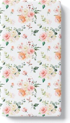 Honey Lemonade Super Soft Fitted Crib Sheet - Peach Floral