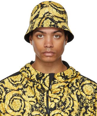 Black & Gold Barocco Bucket Hat