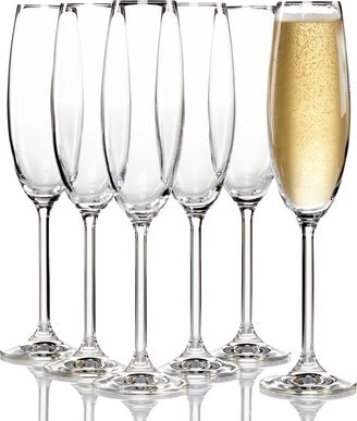 Tuscany Champagne Flutes 6 Piece Value Set