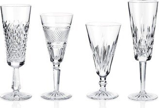 Crystal Heritage Mastercraft Mixed Champagne Flutes (Set Of 4)