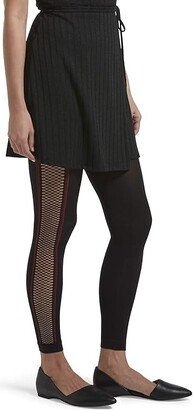 Womens Fashion Footless Tights (Black - Side Net) Women's Casual Pants