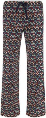 All-Over Printed Drawstring Track Pants