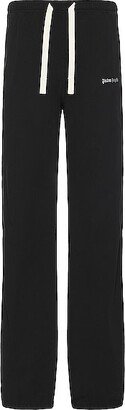 Logo Cotton Travel Pant in Black