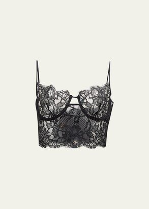 Camille Scalloped Lace Longline Bra