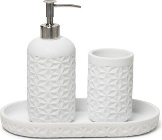 Quilted Bath Accessories 3 Piece Set