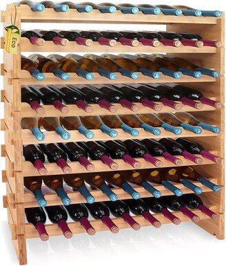 Stackable Wine Storage Rack With 72 Bottle Slots