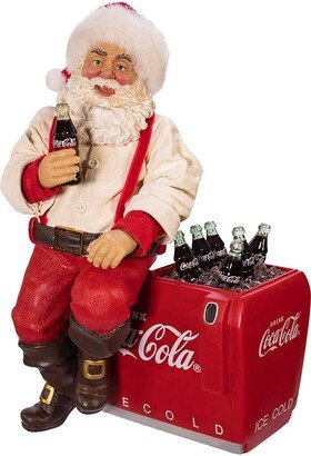 Kurt S. Adler Kurt Adler 10.5-Inch Coca-Cola Santa Sitting on Cooler Table Piece