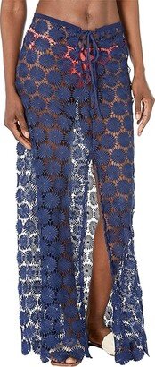 Bardot Lace-Up Maxi Skirt (Ink) Women's Swimwear