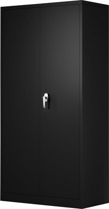 GREATPLANINC Metal Storage Cabinet File Cabinet with 2 Doors & 4 Adjustable Shelves