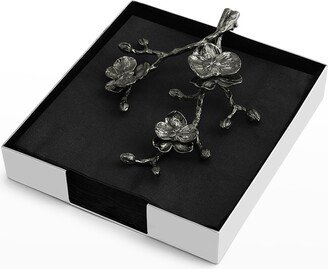 Black Orchid Dinner Napkin Holder