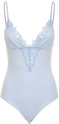 Lily embroidered lace plunge bodysuit