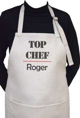 Top Chef Adjustable Neck Apron With Large Front Pocket - Can Be Personalized