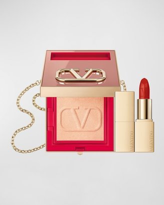 Go-Clutch Nude Edition & Rosso Minirosso Lipstick & Powder Compact