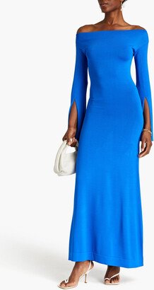 Sima off-the-shoulder knitted maxi dress