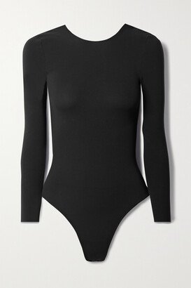 Ballet Stretch-jersey Thong Bodysuit - Black-AB