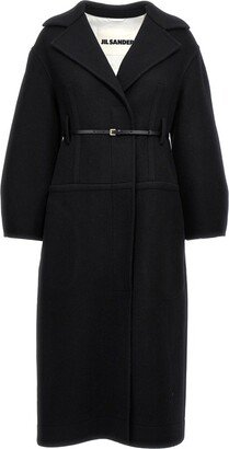 Single-Breasted Belted Coat-AN