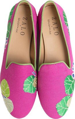 HOUSE OF ZALO Sea Grapes Slipper In Fuchsia