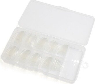 Unique Bargains 100pcs Clear Transparent Half Cover Oval False Nail Art Tips Manicure Tool