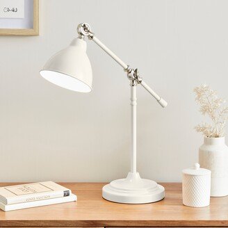 Dunelm Lever Arm Desk Lamp White