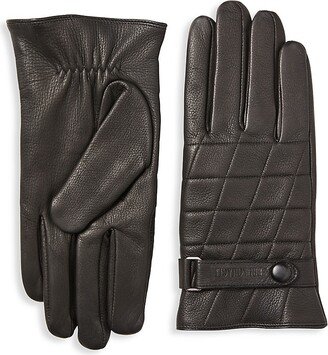 Leather & Cashmere Quilted Gloves