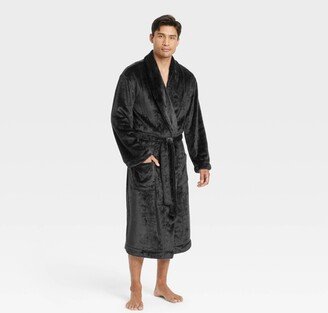 Men' Regular Fit Pluh Robe - Goodfellow & Co™ Black S/M